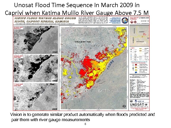 Unosat Flood Time Sequence In March 2009 in Caprivi when Katima Mulilo River Gauge