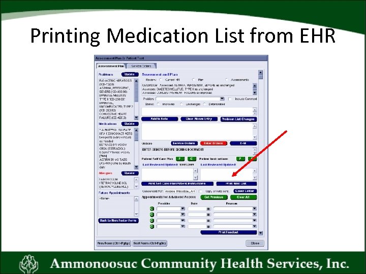 Printing Medication List from EHR 