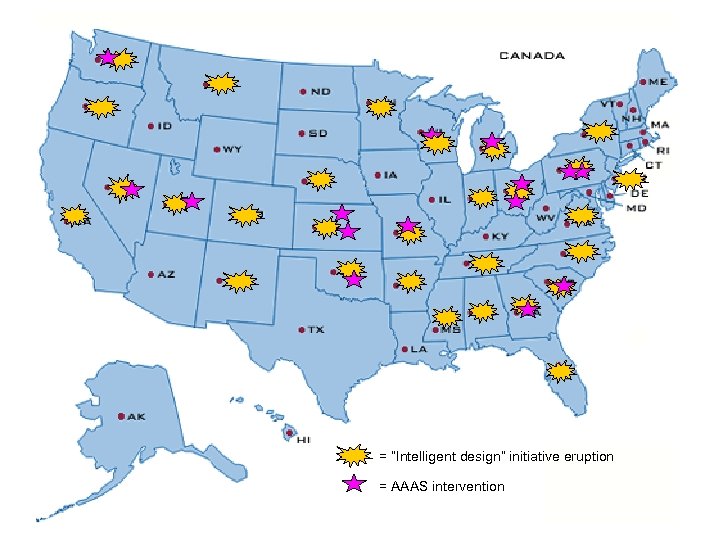 = “Intelligent design” initiative eruption = AAAS intervention 55 