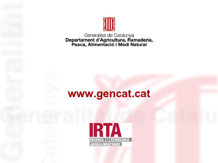 Identificació del departament o organisme www. gencat. cat 