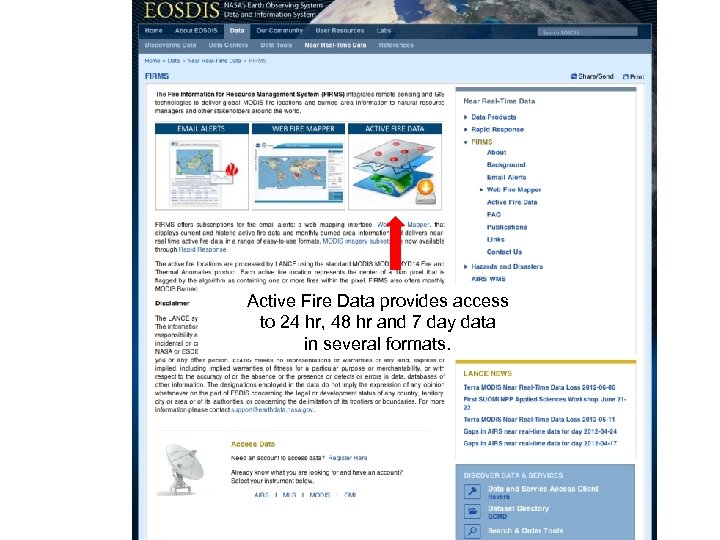 MODIS Active Fire Mapping Program Fire Information from MODIS Complied by USDA http: //activefiremaps.