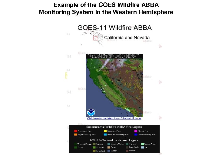 Example of the GOES Wildfire ABBA Monitoring System in the Western Hemisphere 
