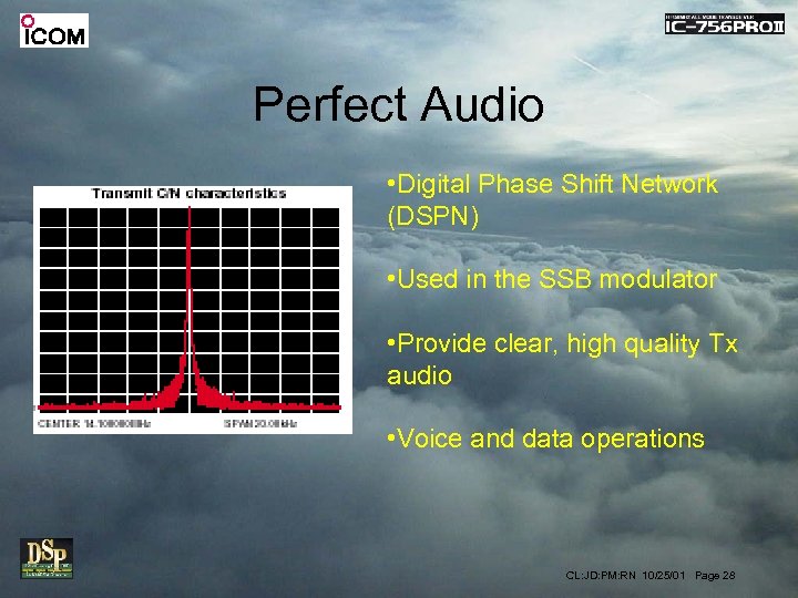 Perfect Audio • Digital Phase Shift Network (DSPN) • Used in the SSB modulator