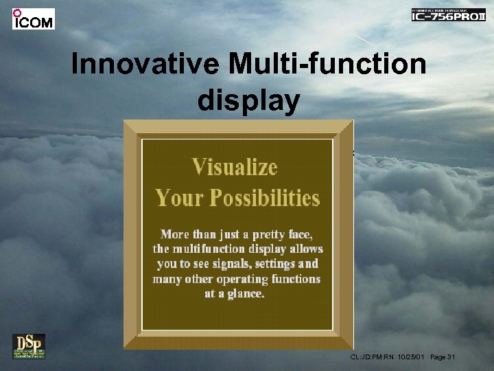 Innovative Multi-function display CL: JD: PM: RN 10/25/01 Page 31 