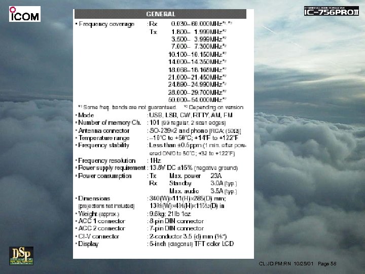 CL: JD: PM: RN 10/25/01 Page 58 