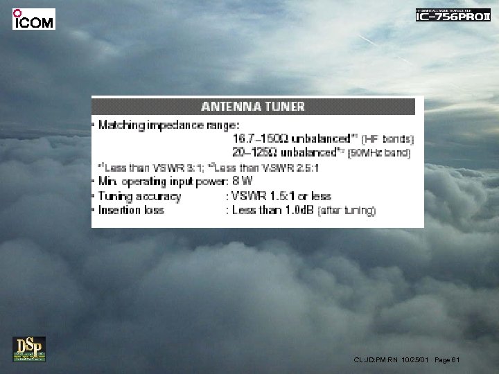 CL: JD: PM: RN 10/25/01 Page 61 