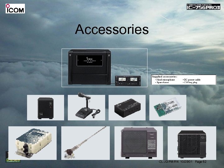 Accessories CL: JD: PM: RN 10/25/01 Page 62 