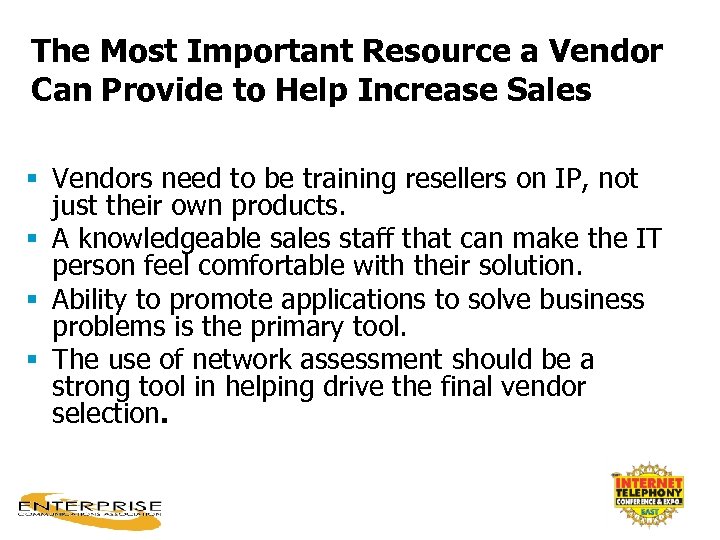 The Most Important Resource a Vendor Can Provide to Help Increase Sales § Vendors