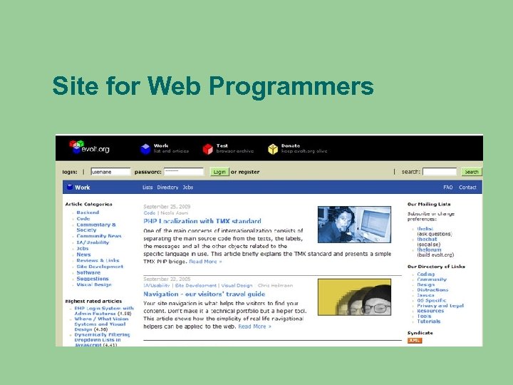 Site for Web Programmers 