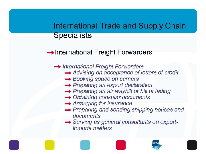 International Trade and Supply Chain Specialists International Freight Forwarders Advising on acceptance of letters