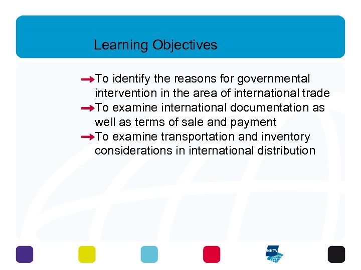Learning Objectives To identify the reasons for governmental intervention in the area of international