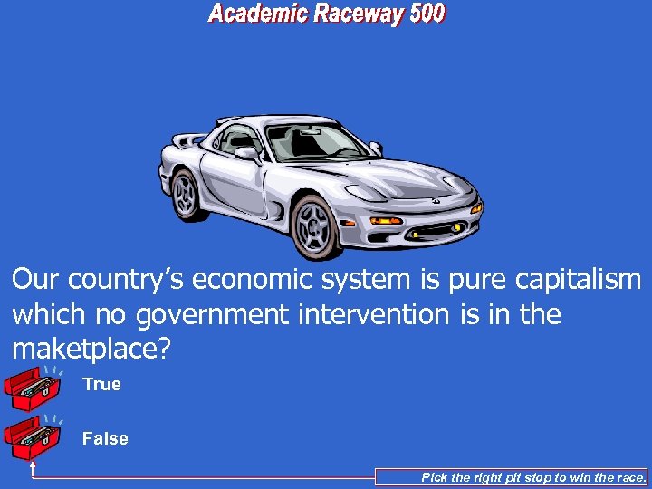 Our country’s economic system is pure capitalism which no government intervention is in the