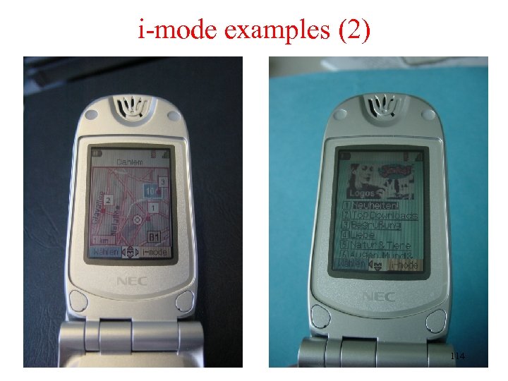 i-mode examples (2) 114 