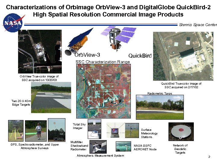 Characterizations of Orbimage Orb. View-3 and Digital. Globe Quick. Bird-2 High Spatial Resolution Commercial