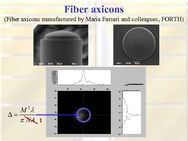 Fiber axicons (Fiber axicons manufactured by Maria Farsari and colleagues, FORTH) axicon 1 