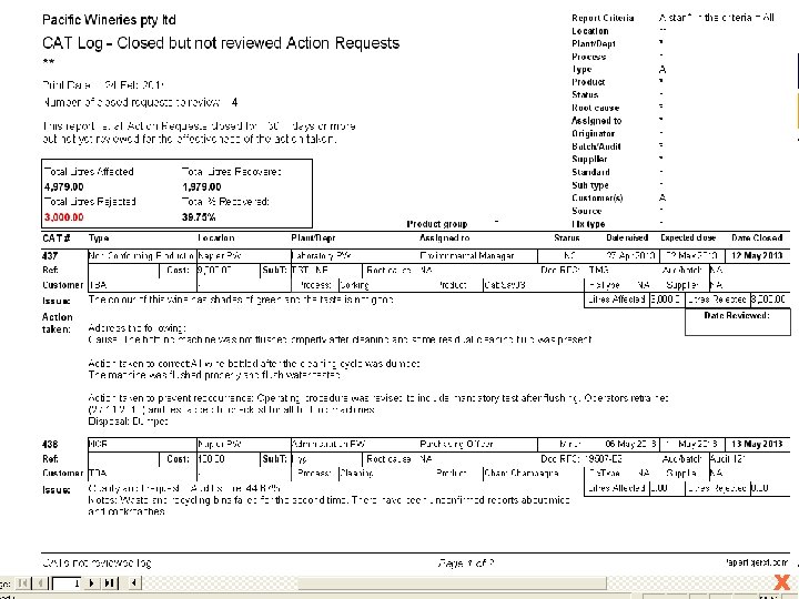 C Q Corrective Action Tracking : A Step by Step Guide M Reviewing Corrective