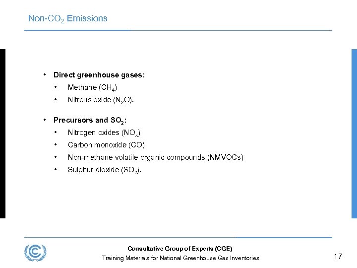 Non-CO 2 Emissions • Direct greenhouse gases: • • • Methane (CH 4) Nitrous