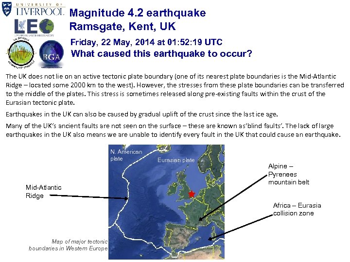 Magnitude 4 2 Earthquake Ramsgate Kent UK Friday