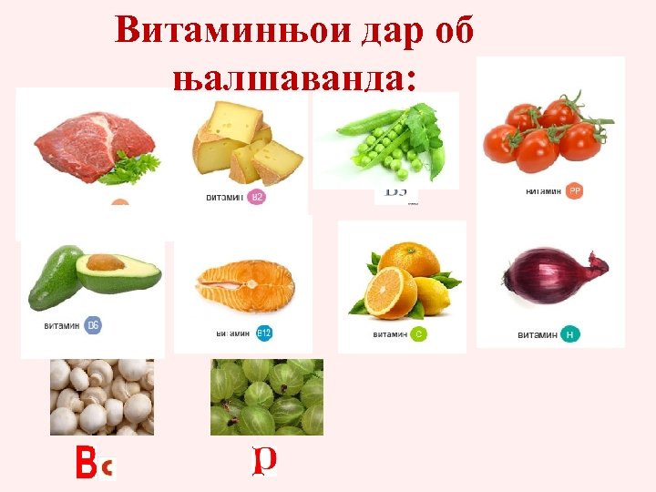 Витаминњои дар об њалшаванда: 