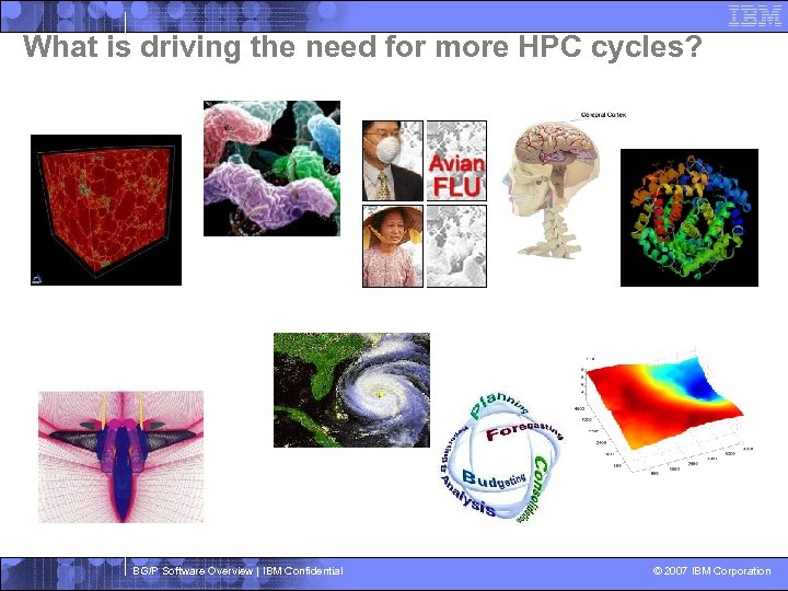 What is driving the need for more HPC cycles? Genome Sequencing Biological Modeling Pandemic