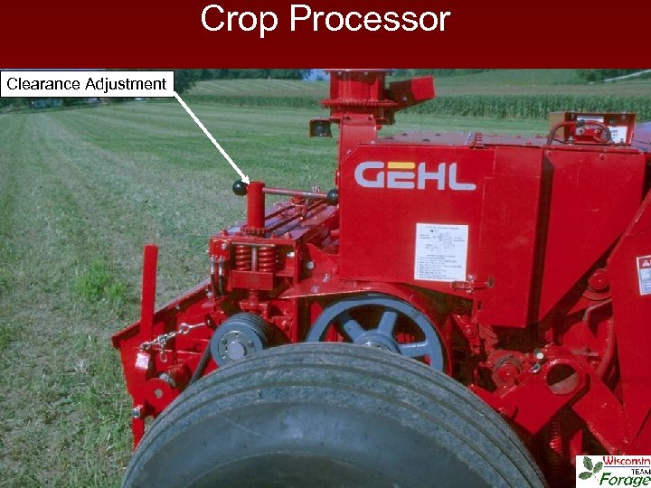 Crop Processor Clearance Adjustment 