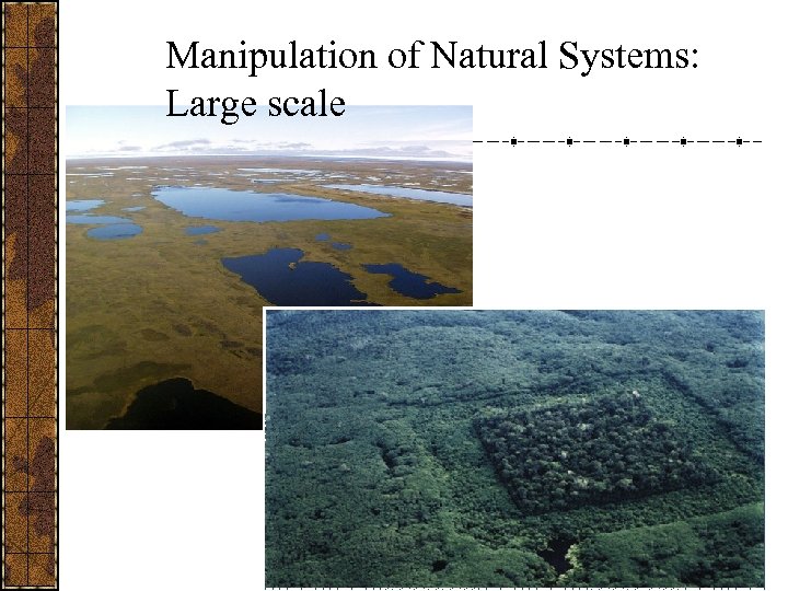 Manipulation of Natural Systems: Large scale 