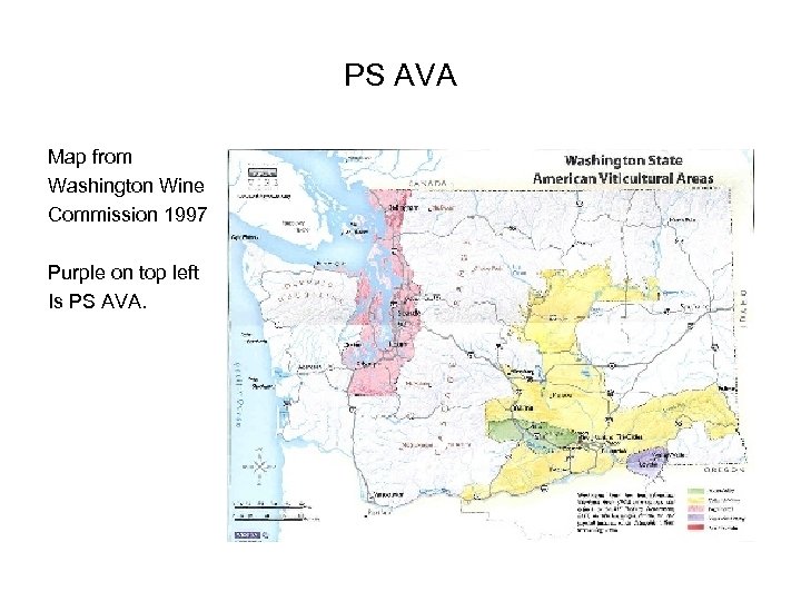 PS AVA Map from Washington Wine Commission 1997 Purple on top left Is PS