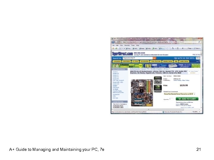 A+ Guide to Managing and Maintaining your PC, 7 e 21 