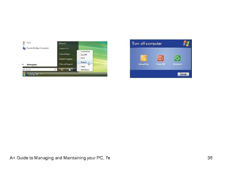 A+ Guide to Managing and Maintaining your PC, 7 e 36 