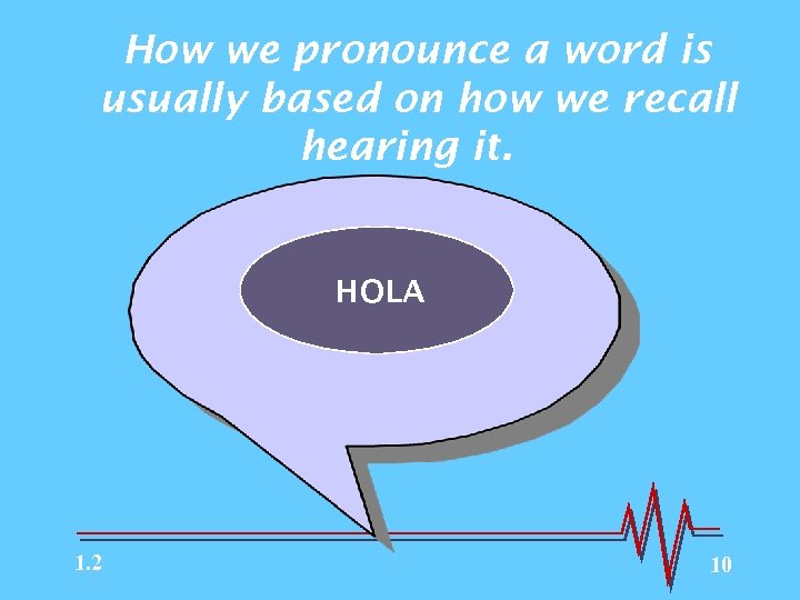 How we pronounce a word is usually based on how we recall hearing it.