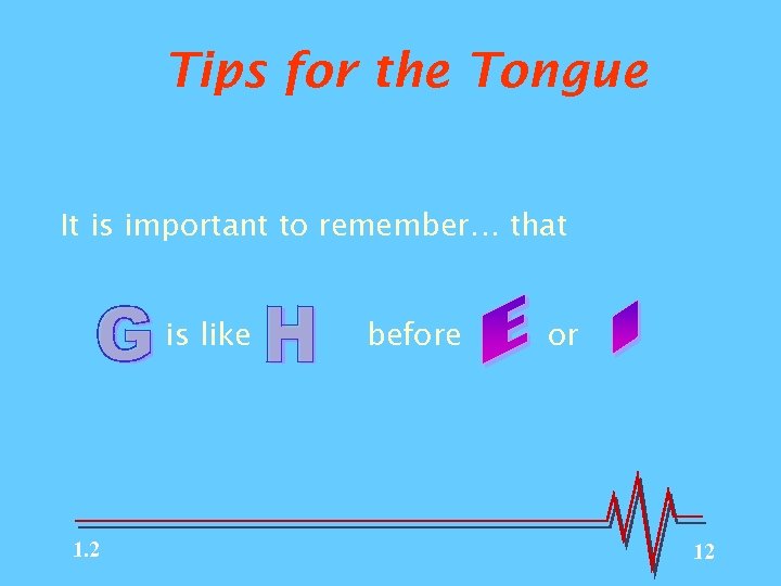 Tips for the Tongue It is important to remember… that is like 1. 2