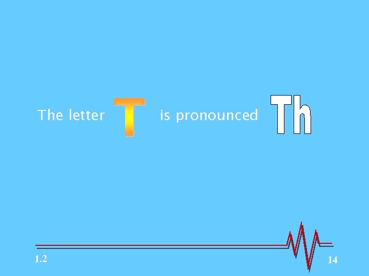 The letter 1. 2 is pronounced 14 