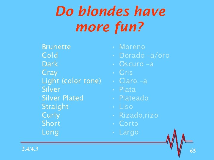 Do blondes have more fun? Brunette Gold Dark Gray Light (color tone) Silver Plated