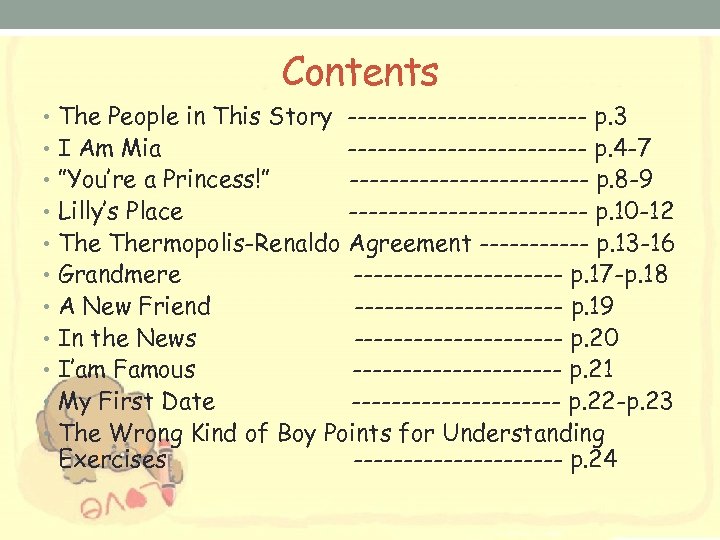 Contents • The People in This Story ------------ p. 3 • I Am Mia