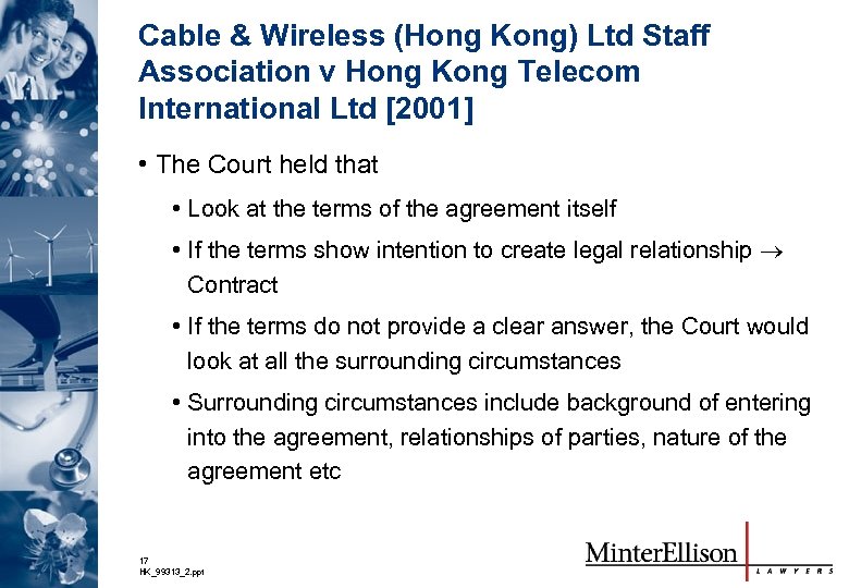 Cable & Wireless (Hong Kong) Ltd Staff Association v Hong Kong Telecom International Ltd