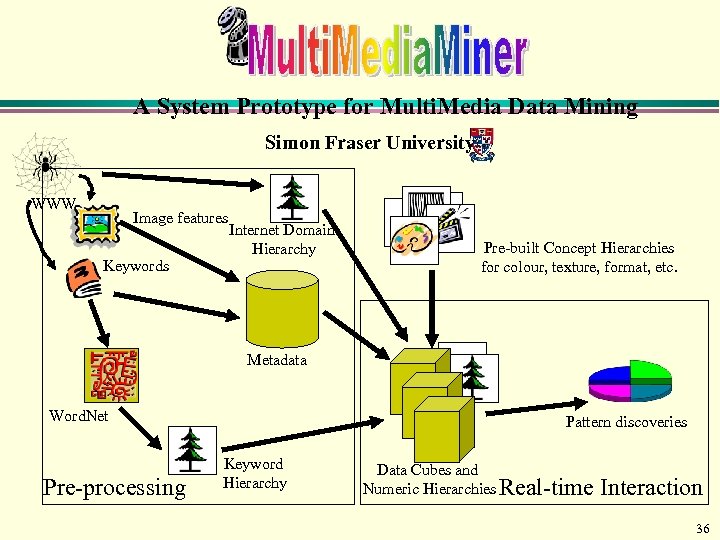 A System Prototype for Multi. Media Data Mining Simon Fraser University WWW Image features