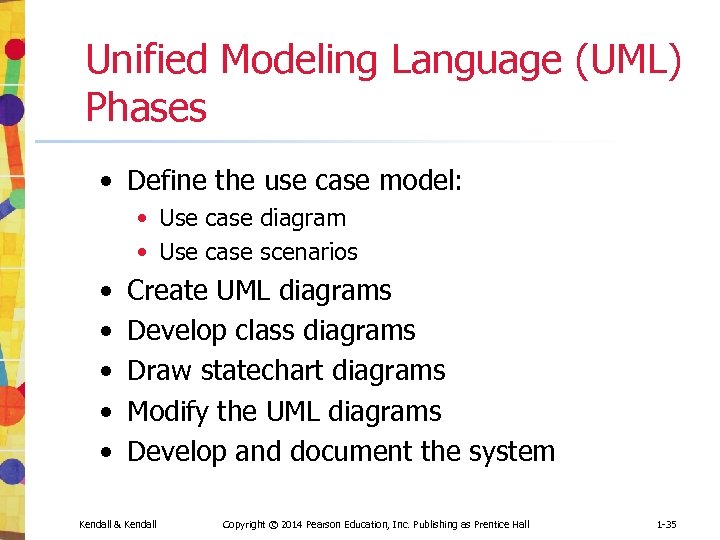 Unified Modeling Language (UML) Phases • Define the use case model: • Use case