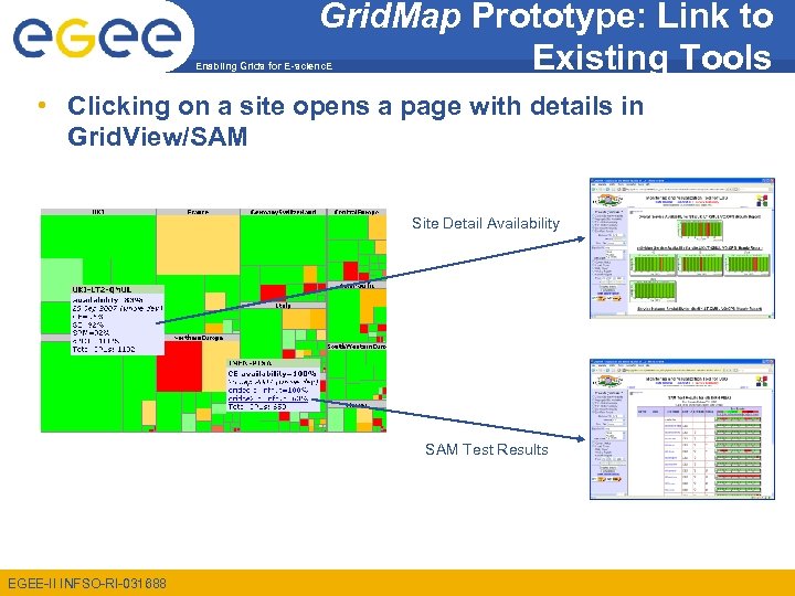 Grid. Map Prototype: Link to Existing Tools Enabling Grids for E-scienc. E • Clicking