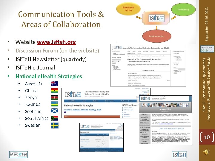 Website www. isfteh. org Discussion Forum (on the website) ISf. Te. H Newsletter (quarterly)