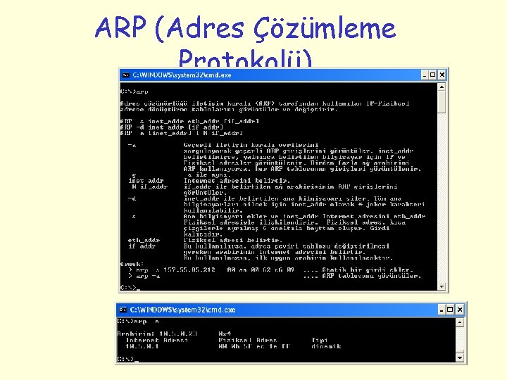 ARP (Adres Çözümleme Protokolü) 
