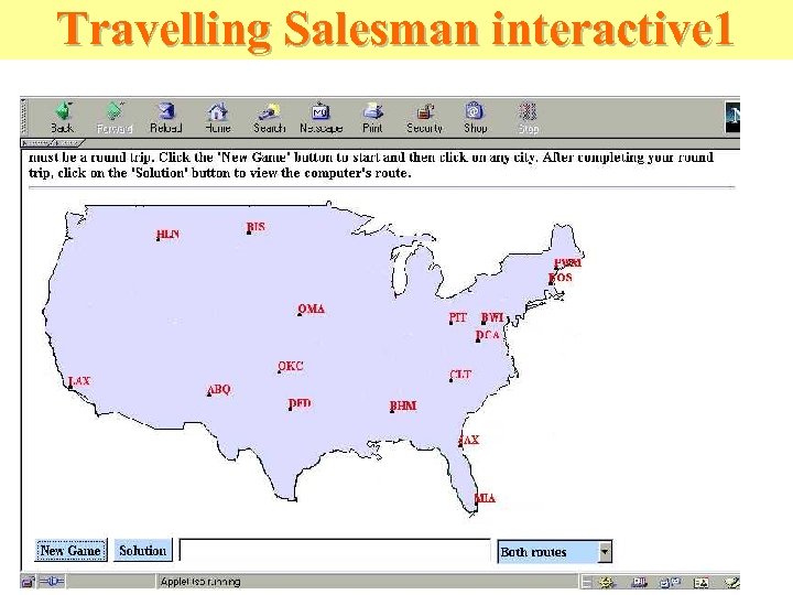 Travelling Salesman interactive 1 