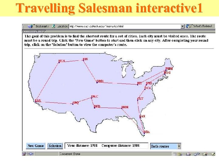 Travelling Salesman interactive 1 