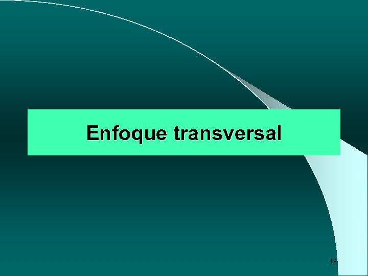 Enfoque transversal 19 