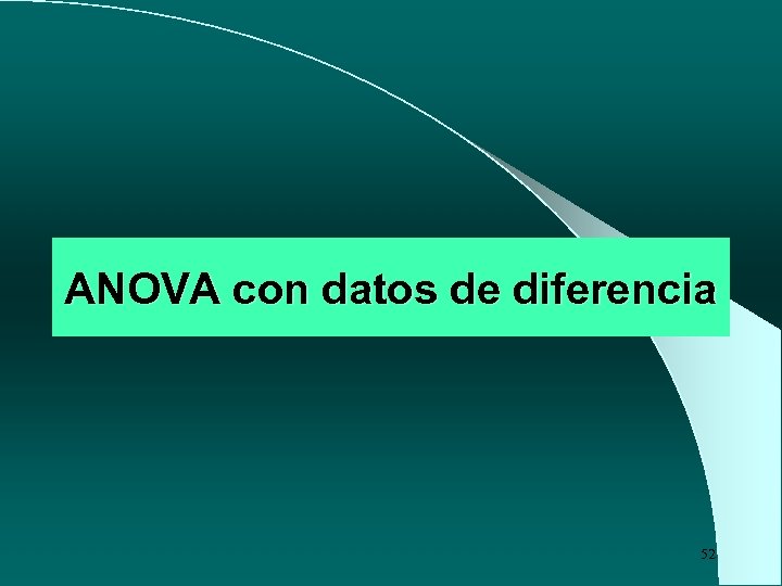 ANOVA con datos de diferencia 52 