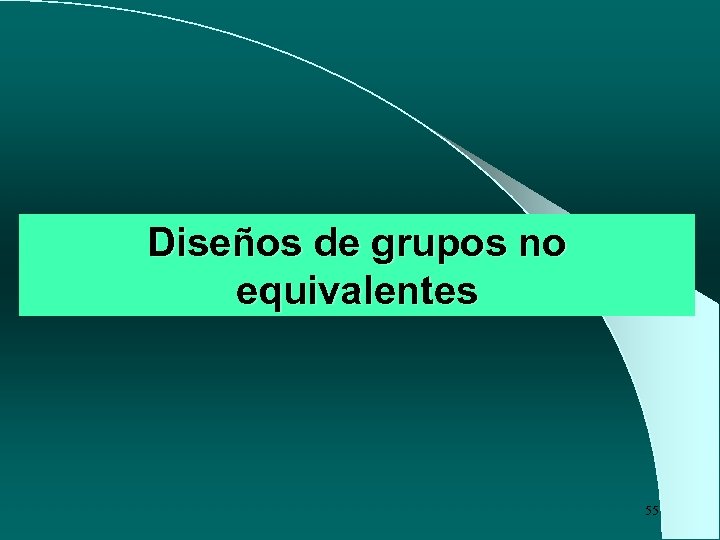 Diseños de grupos no equivalentes 55 