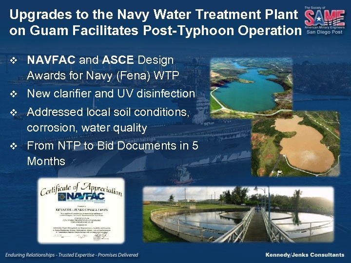 Upgrades to the Navy Water Treatment Plant on Guam Facilitates Post-Typhoon Operation v NAVFAC