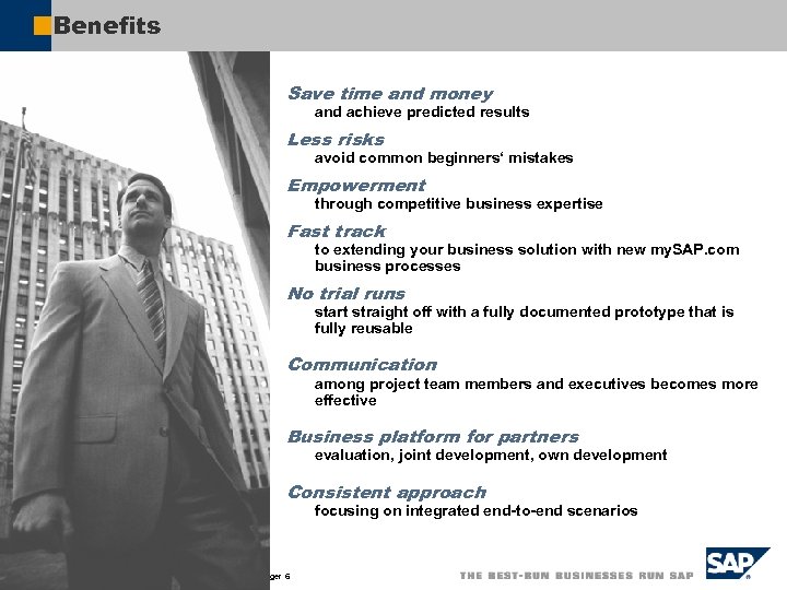 Benefits Save time and money and achieve predicted results Less risks avoid common beginners‘