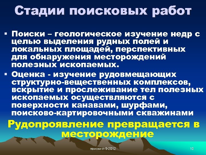 Цели геологического изучения недр