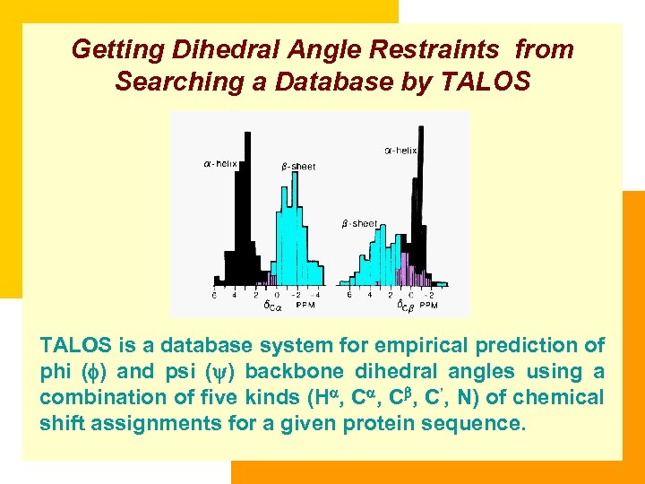 Getting Dihedral Angle Restraints from Searching a Database by TALOS is a database system
