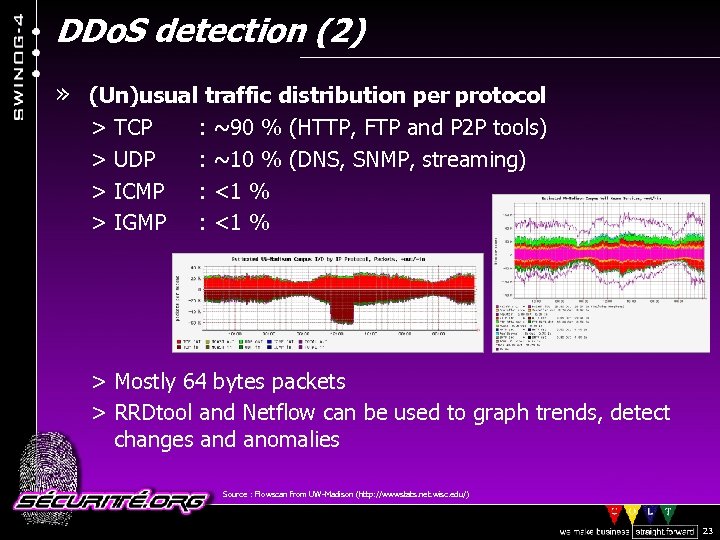 DDo. S detection (2) » (Un)usual traffic distribution per protocol > TCP > UDP